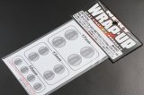 【ネコポス対応】ラップアップ(WRAP-UP)/REAL 3D ヘッドライトデカールセット丸目TYPE-B(17/13/10mm) マスキングシート付