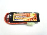 【ネコポス対応】【翌日お届け便】OPTION No.1(オプションNo.1)/GB-0029/BIG POWER LIPO 1300mAh 11.1V（電動ガン用リポバッテリー/ミニS対応)縦30.5*横93.3*厚み16.5mm