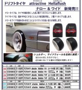 【ネコポス対応】TOP LINE(トップライン)/ST-003PE/ドリフトタイヤ　attractive Hellaflush　ワイド(カーペット用HDPE)2個入