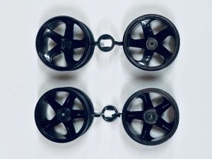 画像1: タミヤアフター/19333120/GF-01用ホイル 4個セット(黒)