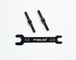 画像1: 【ネコポス対応】OPTION No.1(オプションNo.1)/PR-005/アルミターンバックル・M3*26mm 2個入(レンチ付）