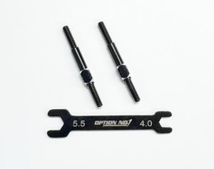 画像1: 【ネコポス対応】OPTION No.1(オプションNo.1)/PR-010/アルミターンバックル・M3*38mm 2個入(レンチ付）