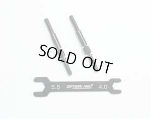 画像1: 【ネコポス対応】OPTION No.1(オプションNo.1)/PR-010/アルミターンバックル・M3*38mm 2個入(レンチ付）