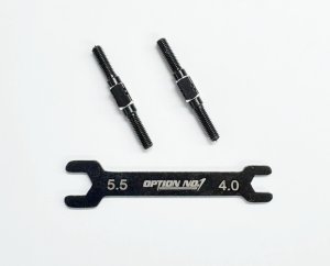 画像1: 【ネコポス対応】OPTION No.1(オプションNo.1)/PR-007/アルミターンバックル・M3*30mm 2個入(レンチ付）