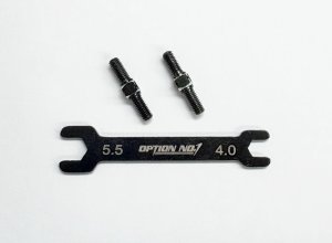 画像1: 【ネコポス対応】OPTION No.1(オプションNo.1)/PR-002/アルミターンバックル・M3*18mm 2個入(レンチ付）
