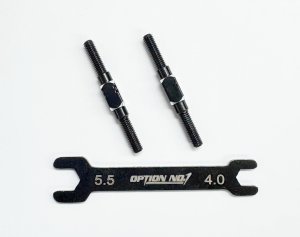 画像1: 【ネコポス対応】OPTION No.1(オプションNo.1)/PR-008/アルミターンバックル・M3*32mm 2個入(レンチ付）