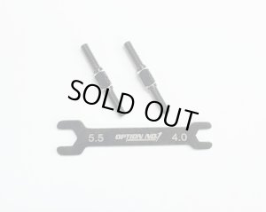 画像1: 【ネコポス対応】OPTION No.1(オプションNo.1)/PR-006/アルミターンバックル・M3*28mm 2個入(レンチ付）