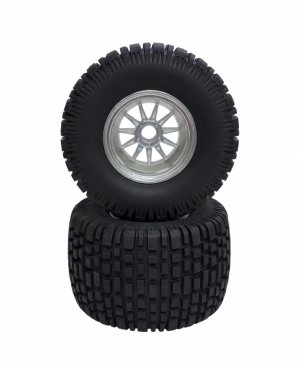 画像1: OPTION No.1(オプションNo.1)/NO-166//ブロックタイヤ＆11スポークホイール2本入（CW01、WR02フロント用）