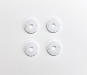 画像1: OPTION No.1(オプションNo.1)/2410311/デルリン削り出しダンパーピストン (2穴/4個入)タミヤアルミダンパーセット用/直径9.9mm