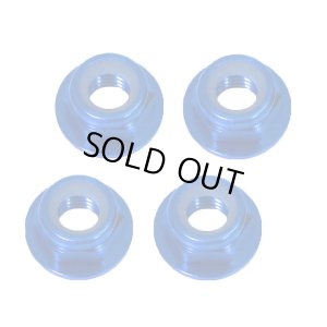 画像1: 【ネコポス対応】EAGLE(イーグル)/2599U-BL/軽量アルミ ナイロン4mmナット(フランジ付)4個(ブルー)