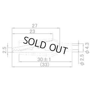画像4: 【ネコポス対応】EAGLE(イーグル)/2611U-27/アリゲータークリップS(2.7cm)・ゴールド(赤黒1ペア)