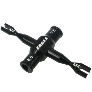 画像1: 【ネコポス対応】EAGLE(イーグル)/3723V2-U3-BK_BL_GU_LBL_PU_RE/SP デュアル・ターンバックルレンチ(3mm/4mm)ボールエンドワインダー付