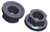 【ネコポス対応】タミヤ(TAMIYA)/42282/【TRF】4mmセレーションホイールナット(ブラック・8個)