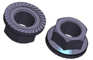画像1: 【ネコポス対応】タミヤ(TAMIYA)/42282/【TRF】4mmセレーションホイールナット(ブラック・8個)