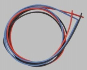 画像1: 【ネコポス対応】イーグル模型/シリコン銀コードセット・18G[ゲ-ジ](赤、黒、青 各60cm)