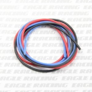画像1: 【ネコポス対応】イーグル模型/シリコン銀コードセット・16G[ゲ-ジ](赤、黒、青 各60cm)