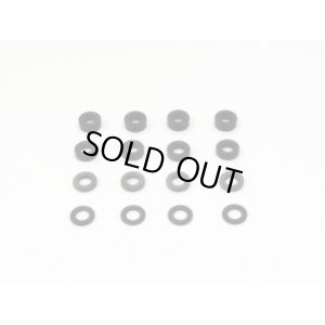 画像1: 【ネコポス対応】RC-ART/ART2231/(0.5mm 1mm 1.5mm 2mm)各4個入 内径2.6mmデルリンスペーサー 黒色