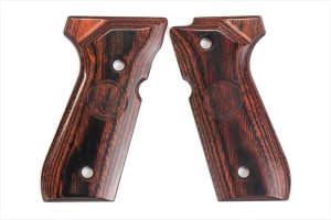 画像1: 【ネコポス対応】パンドラアームズ/AWG-1415/ウッドグリップ U.S.M9/M9A1 (スムースロゴ/ブラウン)