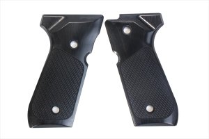 画像1: 【ネコポス対応】パンドラアームズ/AWG-1416/ウッドグリップ U.S.M9/M9A1 (チェッカー/ブラック)