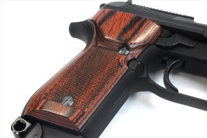 画像2: 【ネコポス対応】パンドラアームズ/AWG-1431/ウッドグリップ KSC製 M93RII (チェッカー/ブラウン)