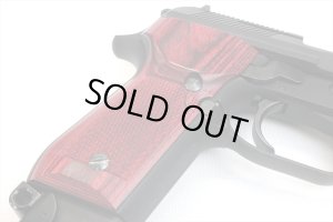 画像2: 【ネコポス対応】パンドラアームズ/AWG-1432/ウッドグリップ KSC製 M93RII (チェッカー/レッド)