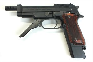 画像3: 【ネコポス対応】パンドラアームズ/AWG-1435/ウッドグリップ MARUI製 M93R (チェッカー/ブラウン)