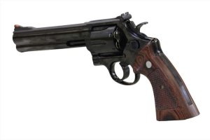 画像3: 【ネコポス対応】パンドラアームズ/AWG-1465/S&W M29(Nフレーム・スクエアパッド)チェッカー/ブラウン ウッドグリップ(タナカワークス社製)