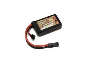 画像1: 【翌日お届け便】【ネコポス対応】OPTION No.1(オプションNo.1)/GB-0027M-A/BIG POWER LIPO 1100mAh 11.1V PEQインタイプ(縦34*横59*厚み17mm/T型ミニコネクター/TOP M4用適合サイズ)