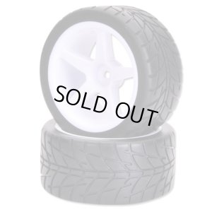 画像1: HobbyPro(ホビープロ)/H40/接着済 オンロードタイヤ+ホイール(リヤ用) 2個入