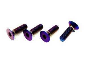 画像5: 【ネコポス対応】KN企画/KN-64TI01_KN-64TI02_KN-64TI03/【RC926】64チタン【焼き色付き】フラットヘッドスクリュー (4個入り)