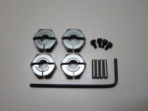 画像3: 【ネコポス対応】KN企画/KN-WH01BK-A__KN-WH01SV-A/アルミクランプ式ホイールハブ(4mm厚) 4個入り