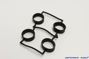 画像1: 【ネコポス対応】OPTION No.1(オプションNo.1)/M4-TY002-BK/M4レーシングタイヤ(大径/内径23.5mm厚み1.7mm)4個入 ブラック