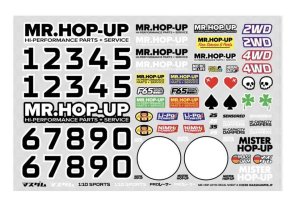 画像1: 【ネコポス対応】T4WORKS/MD-SK-38/Mass Damper Mr. Hop-Up RC Decal Sheet A