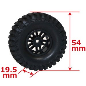 画像4: EAGLE(イーグル)/MINI-Z4X4-21P1U/SP54mm クローラータイヤ&ホイルセット:MINI-Z4X4-21用