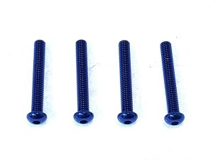 画像2: 【ネコポス対応】スクエア(SQUARE)/NAX-2618BK_BY_G_OR_P_PK_R_TB/2.6×18ヘックスボタン ジュラルミンビス(4pcs)