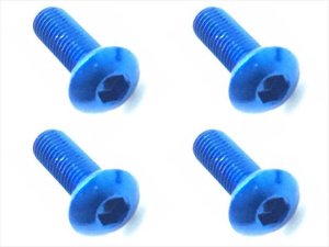 画像2: 【ネコポス対応】スクエア(SQUARE)/NAX-312BK_BY_OR_P_PK_R_TB/3x12ヘックスボタン ジュラルミンビス(6本入)