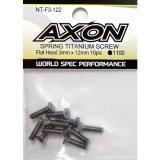 【ネコポス対応】AXON(アクソン)/NT-F3-122/スプリングチタンスクリュー 3×12mm(皿)10個入