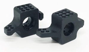 画像1: 【ネコポス対応】R31HOUSE(R31ハウス)/R31S307BK/GRK4 リアAアーム用アルミナックルセット ブラック