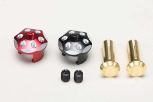画像1: 【ネコポス対応】YOKOMO(ヨコモ)/RP-121P4/レーシングパフォーマー アルミ製 バッテリープラグキャップ セット Φ4 (赤/黒)