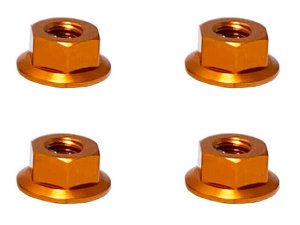 画像3: 【ネコポス対応】スクエア(SQUARE)/SGX-04SBK_BY_OR_P_PK_R_S_TB/アルミフランジセレートナット M4 4個入 ※画像は5個ですが商品は4個入です。