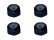画像1: 【ネコポス対応】スクエア(SQUARE)/SGY-02BK__SGY-02TB/アルミナイロンナット M2 4pcs (1)