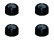 画像1: 【ネコポス対応】スクエア(SQUARE)/SGY-02UBK__SGY-02UTB/アルミ薄型ナイロンナット M2 4pcs (1)