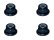 画像1: 【ネコポス対応】スクエア(SQUARE)/SGY-03FBK__SGY-03FTB/アルミフランジナイロンナット M3 4pcs (1)