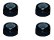 画像1: 【ネコポス対応】スクエア(SQUARE)/SGY-03UBK__SGY-03UTB/アルミ薄型ナイロンナット M3 4pcs (1)