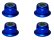 画像2: 【ネコポス対応】スクエア(SQUARE)/SGY-04FBK__SGY-04FTB/アルミフランジナイロンナット M4 4pcs (2)