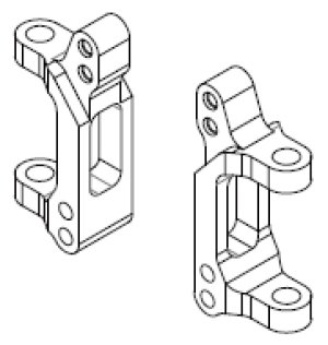 画像1: 【ネコポス対応】スクエア(SQUARE)/SMF-336BK/MF-01X用アルミフロントハブキャリア(ブラック)