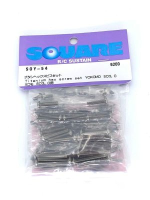 画像1: 【ネコポス対応】スクエア(SQUARE)/SOY-54/チタンヘックスビスセット (ヨコモSO3.0用)