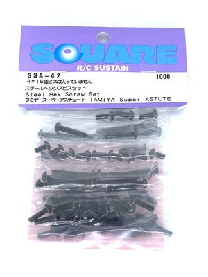 画像1: 【ネコポス対応】スクエア(SQUARE)/SSA-42/スチールヘックスビスセット タミヤ・スーパーアスチュート用