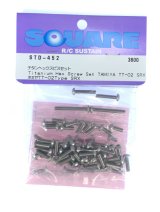 【ネコポス対応】スクエア(SQUARE)/STD-452/TT02 TYPE SRX用チタンヘックスビスセット