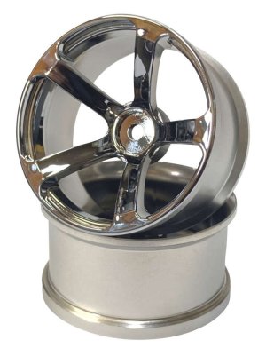 画像1: TOPLINE(トップライン)/TDW-0812CS/DRS-5 ホイル【deep face】(オフセット8/クロームシルバー)2個入